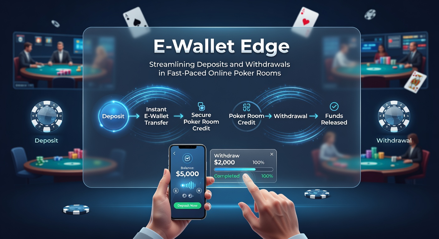 Digital wallet interface on a poker app showing quick deposit options during a live tournament