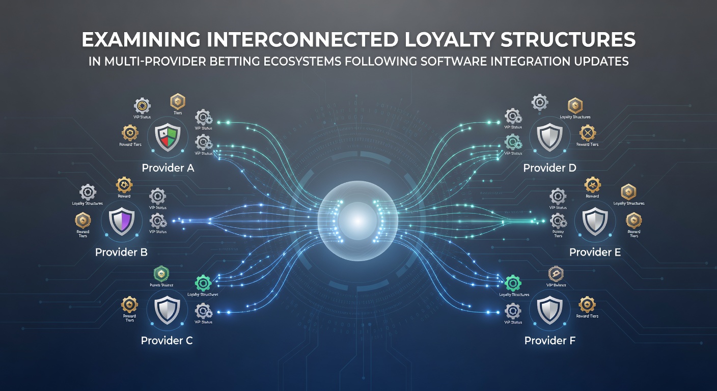 Network diagram showing interconnected loyalty points flowing between multiple betting platforms after recent software updates