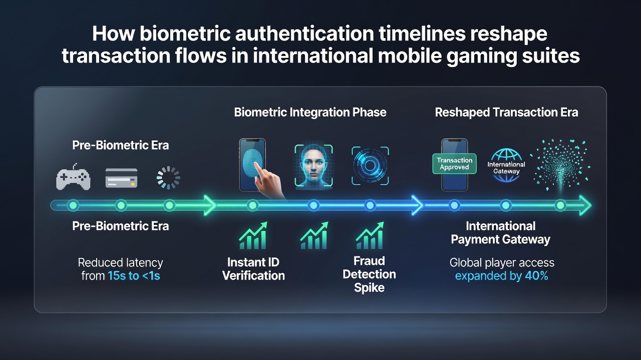 Mobile gaming interface showing biometric login screen with transaction confirmation prompt