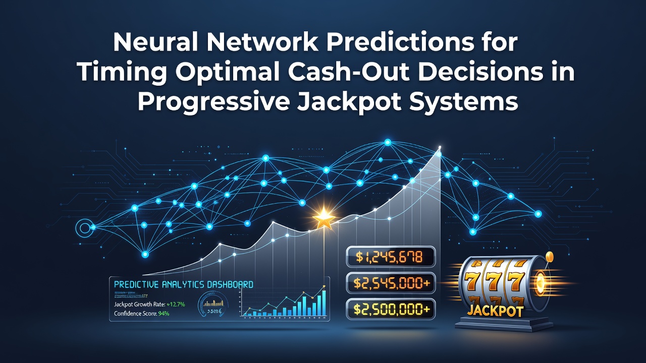 Neural network model analyzing progressive jackpot growth patterns and player cash-out timing data