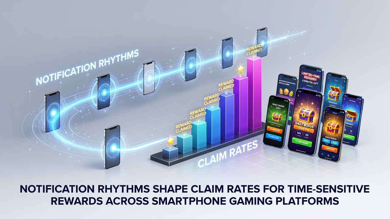 Smartphone screen displaying timed gaming reward notification with clock icon and claim button