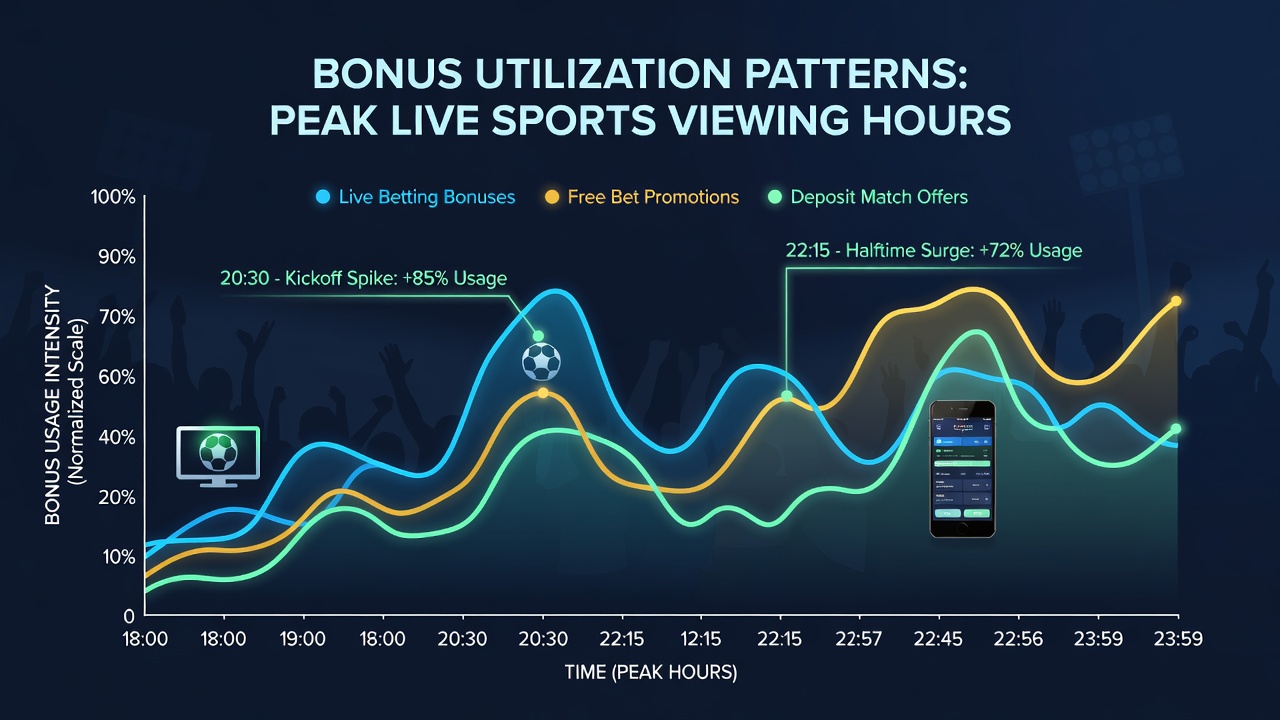 Graph showing bonus activation spikes during live sports events in betting apps