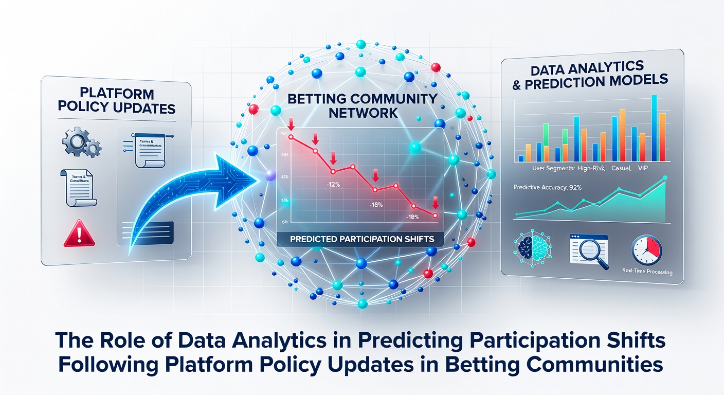 Data analytics dashboard displaying betting participation trends and user migration patterns after policy changes